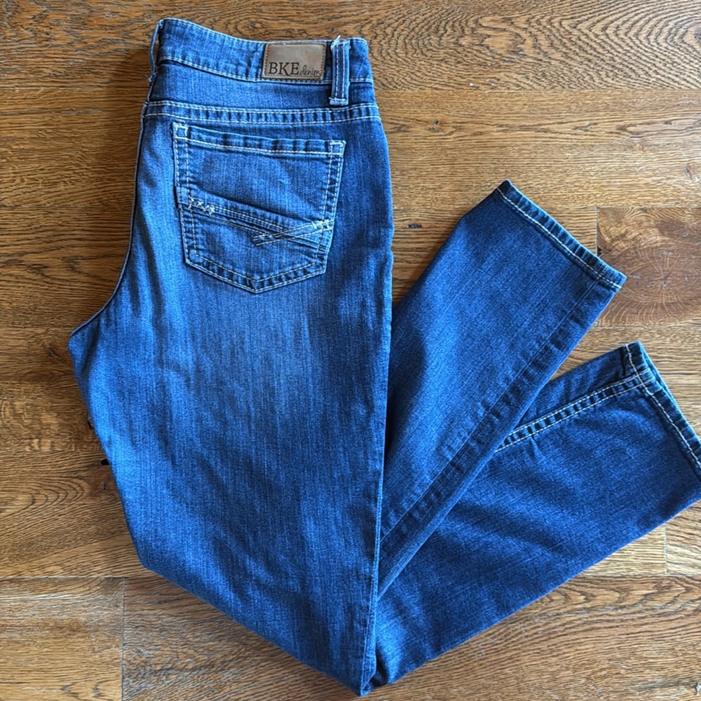 BKE Harper Mid-Rise Straight leg denim